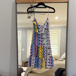 Colorful Geometric Patterned Mini Dress